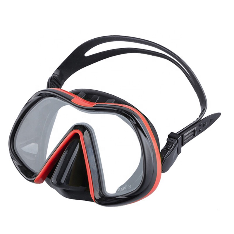 Scuba Diving Mask with Hd Tempered Glass - Red